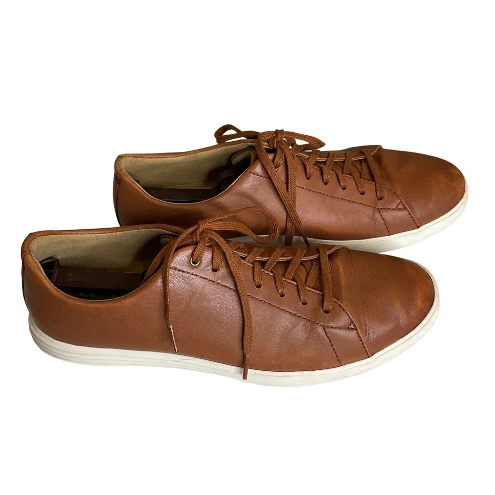 Cole Haan Leather Grand Cross Court II Sneaker Brown Comfort Preppy Casual 12